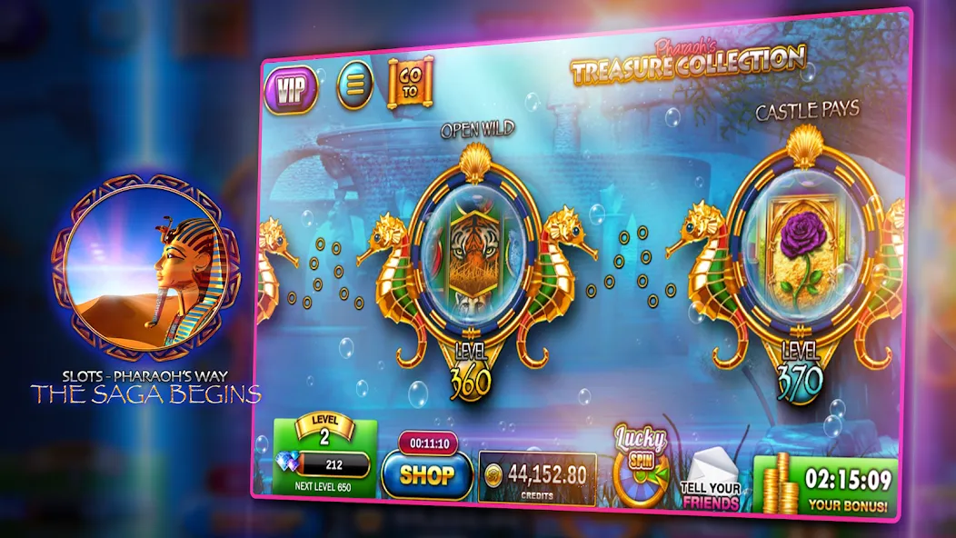 Скачать Slots - Pharaoh's Way Casino — Безлимитные монеты и бонусы — скриншот 2