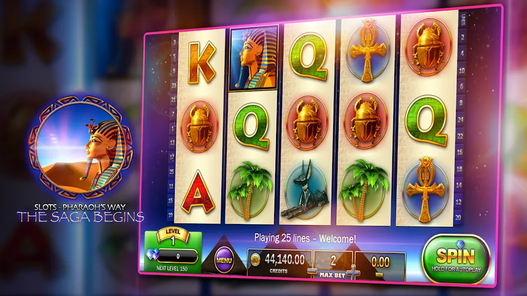 Скачать Slots - Pharaoh's Way Casino — Безлимитные монеты и бонусы — скриншот 3
