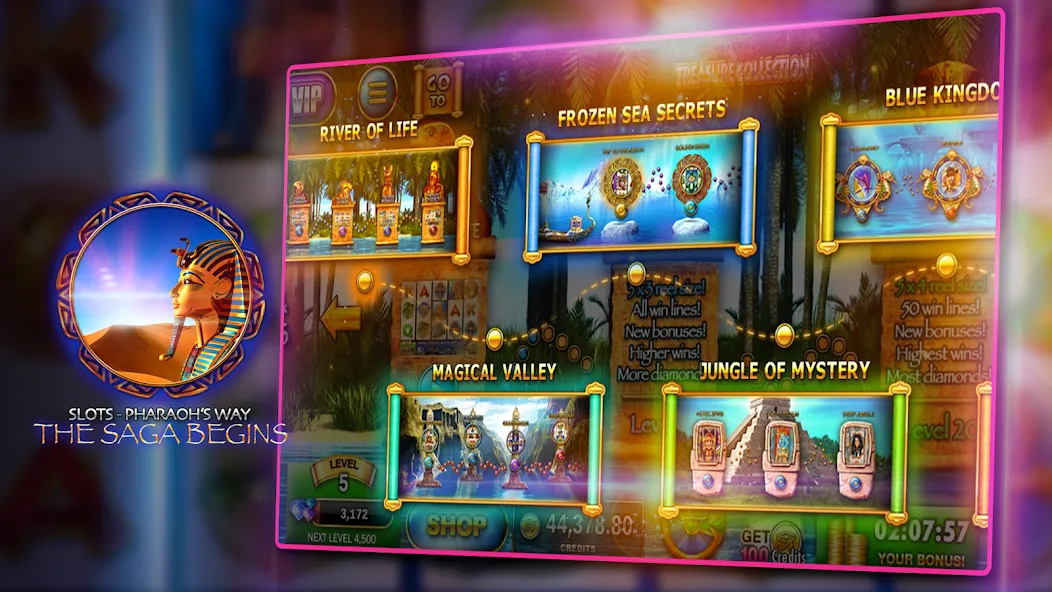 Скачать Slots - Pharaoh's Way Casino — Безлимитные монеты и бонусы — скриншот 5