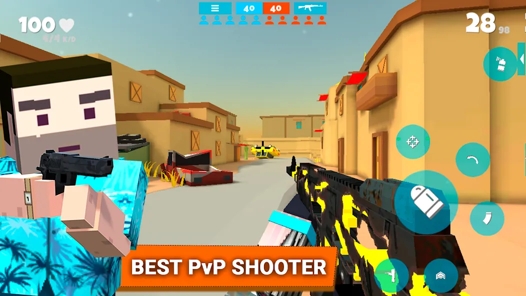 Скачать Fan of Guns: FPS Pixel Shooter на Android — Безлимитные деньги и оружие — скриншот 1