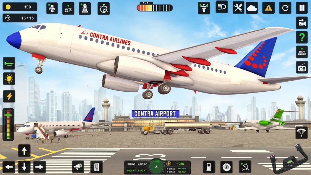 Скачать City Pilot Cargo Plane Games MOD APK — Без рекламы и много денег — скриншот 4
