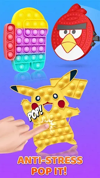 Pop it: Puppet Antistress Game MOD APK на Android — Без рекламы и все скины открыты — скриншот 5