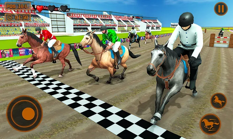 Скачать взломанную Mounted Horse Racing Games — Безлимитные деньги и все лошади открыты — скриншот 2
