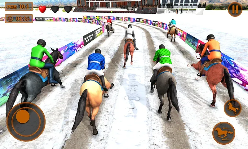Скачать взломанную Mounted Horse Racing Games — Безлимитные деньги и все лошади открыты — скриншот 3
