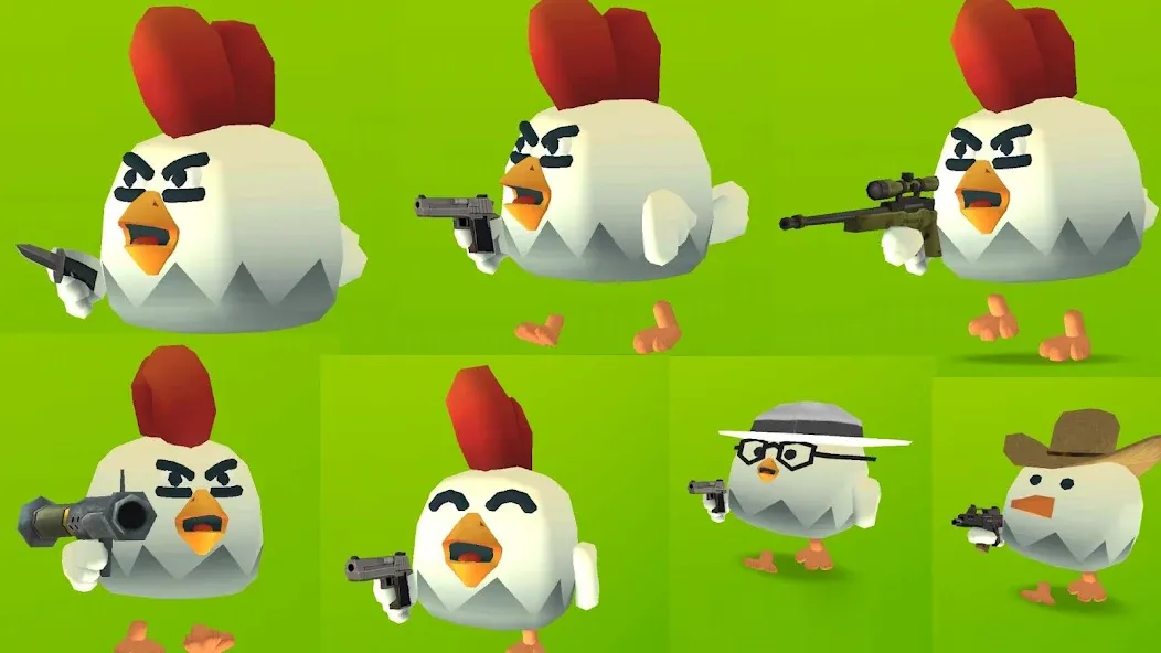 Chicken Gun MOD APK — Много денег и оружия — скриншот 1