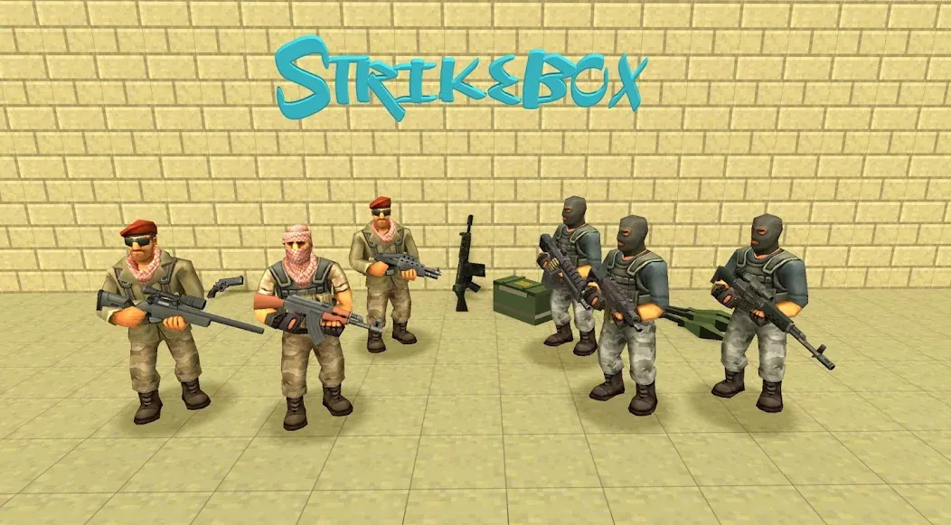 StrikeBox: Sandbox&Shooter — Мод: Безлимитные ресурсы и оружие — скриншот 4