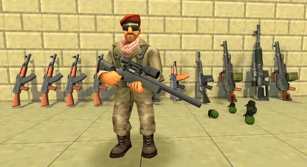 StrikeBox: Sandbox&Shooter — Мод: Безлимитные ресурсы и оружие — скриншот 5