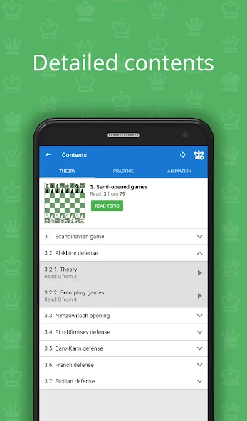 Взломанная Chess Opening Lab (1400-2000] на Андроид — Безлимитный анализ и все дебюты — скриншот 5