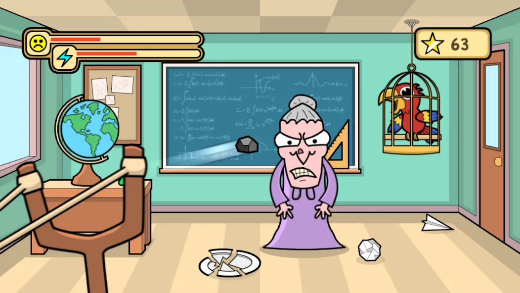 Bash the Teacher! School Prank MOD — Открыты все уровни и предметы на Андроид — скриншот 2