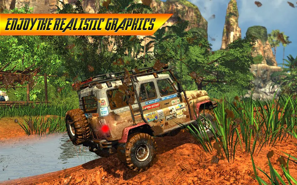 Offroad Jeep Driving Simulator Mod APK Безлимитные деньги и топливо — Скачать на Андроид — скриншот 1