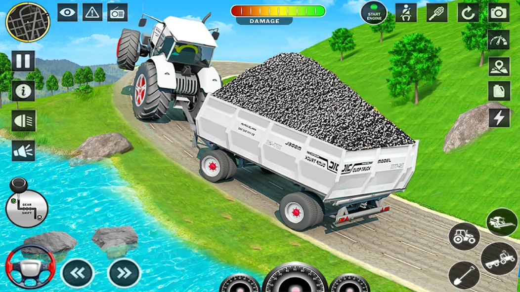 Big Tractor Farming Simulator MOD — Безлимитные деньги и топливо на Андроид — скриншот 1 Big Tractor Farming Simulator MOD — Безлимитные деньги и топливо на Андроид — скриншот 1