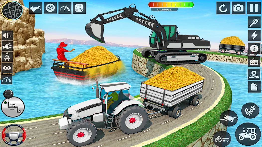 Big Tractor Farming Simulator MOD — Безлимитные деньги и топливо на Андроид — скриншот 2 Big Tractor Farming Simulator MOD — Безлимитные деньги и топливо на Андроид — скриншот 2