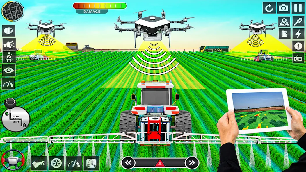 Big Tractor Farming Simulator MOD — Безлимитные деньги и топливо на Андроид — скриншот 3 Big Tractor Farming Simulator MOD — Безлимитные деньги и топливо на Андроид — скриншот 3