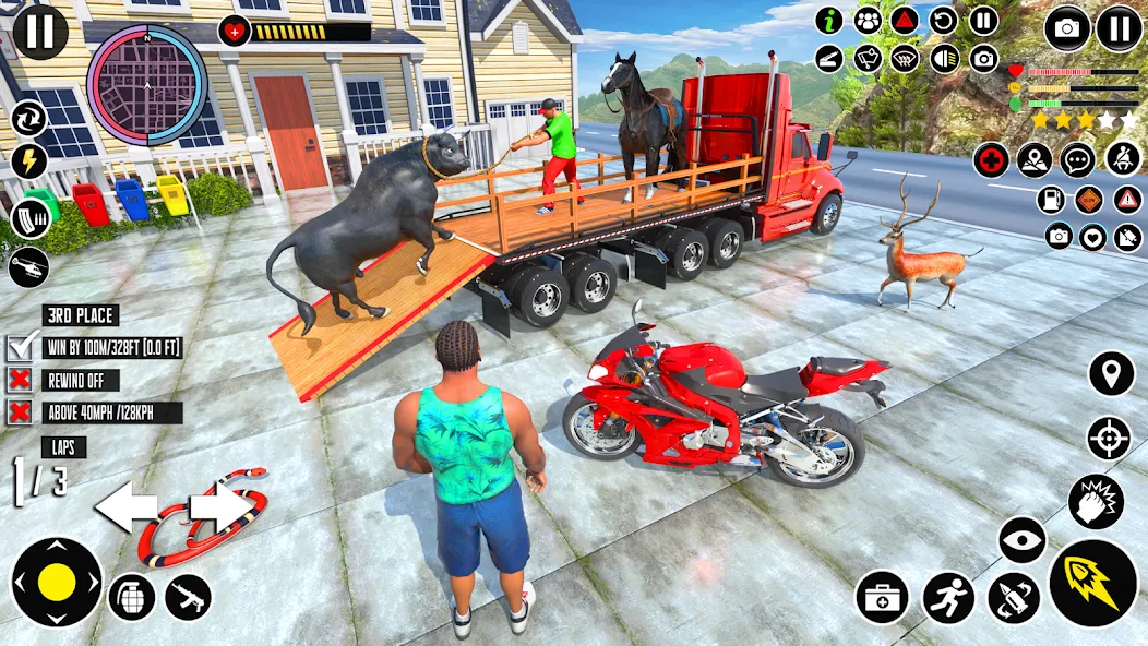 Скачать Animal Transport Truck Game 3D (Мод: Безлимитные деньги и все животные открыты) на Андроид — скриншот 1
