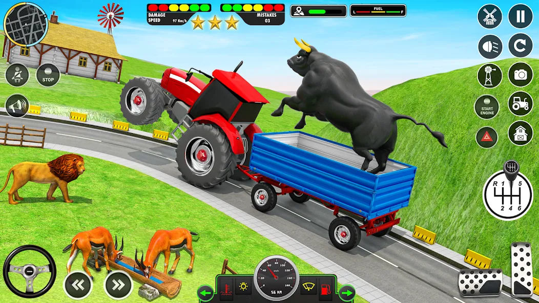 Скачать Animal Transport Truck Game 3D (Мод: Безлимитные деньги и все животные открыты) на Андроид — скриншот 3