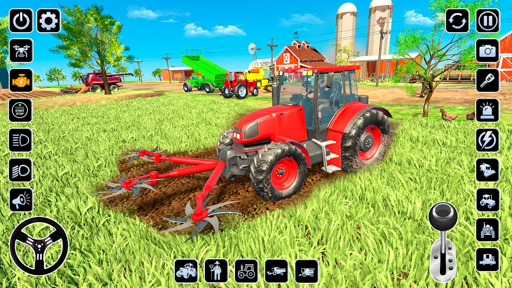 Скачать Farming Games & Tractor Games (Мод: Безлимитные деньги и техника) на Андроид — скриншот 1