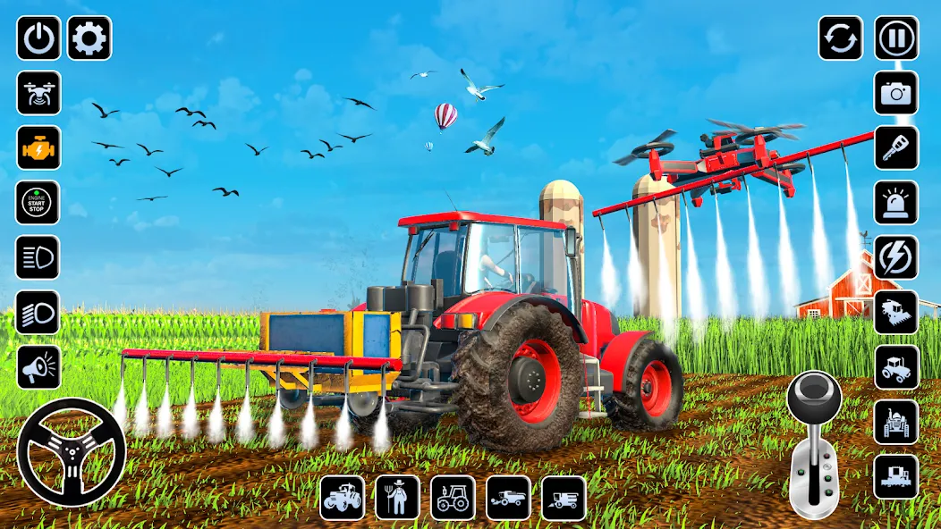 Скачать Farming Games & Tractor Games (Мод: Безлимитные деньги и техника) на Андроид — скриншот 2