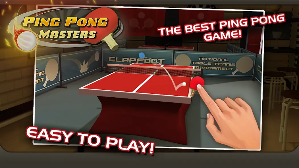 Ping Pong Masters MOD APK — Безлимитные монеты и разблокированы ракетки — скриншот 1