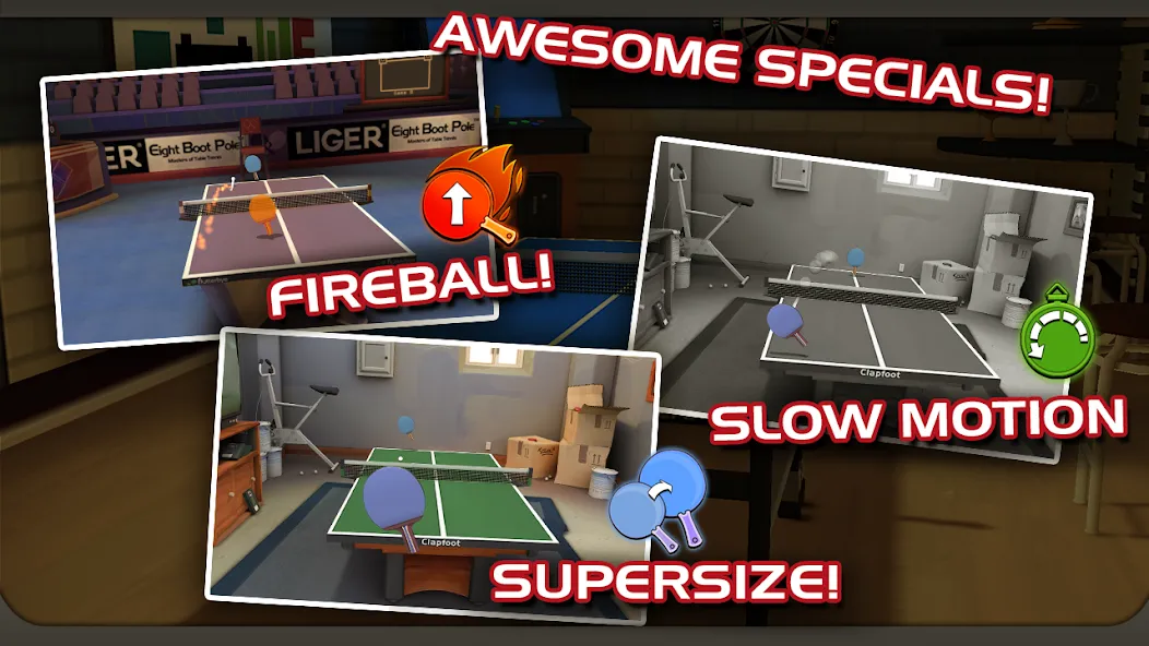 Ping Pong Masters MOD APK — Безлимитные монеты и разблокированы ракетки — скриншот 4