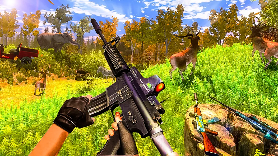 Скачать Animal Hunting -Shooting Games — Модификация Безлимитные патроны и открыто всё — скриншот 2
