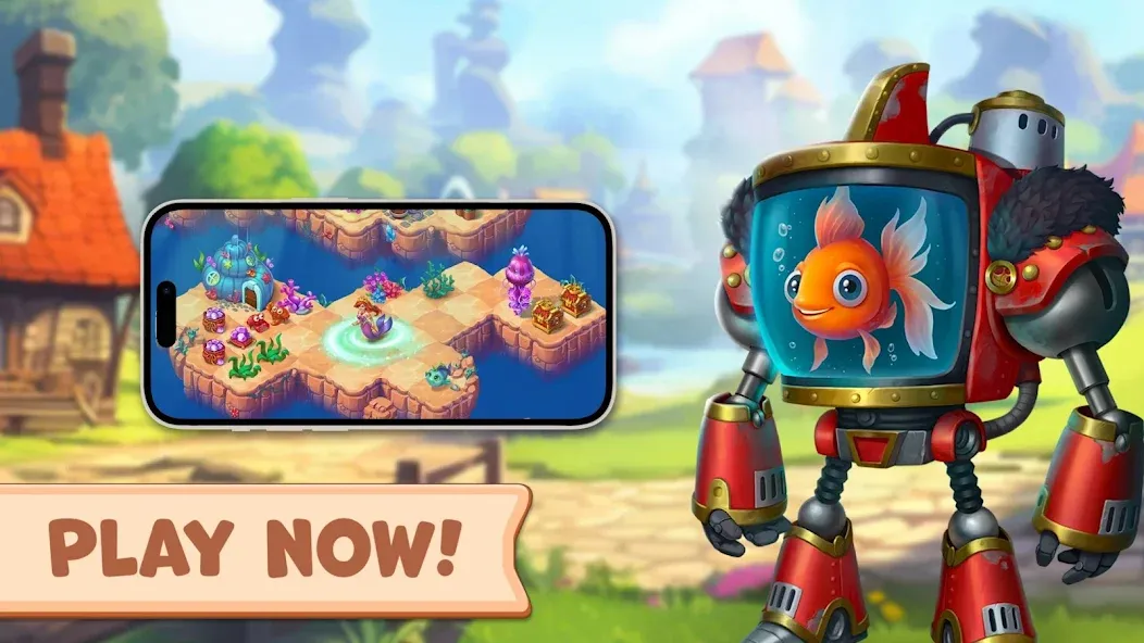Скачать взломанную Mergest Kingdom: Merge game — Безлимитные ресурсы и ускоренное строительство — скриншот 4