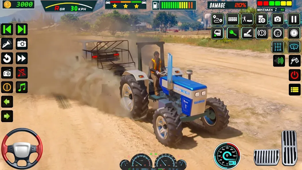 US Tractor Farming Games 3d — Мод: Безлимитные деньги и топливо — скриншот 2