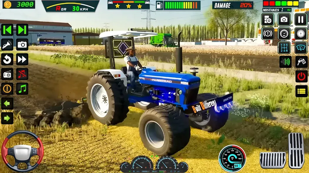 US Tractor Farming Games 3d — Мод: Безлимитные деньги и топливо — скриншот 5
