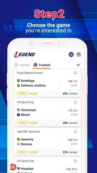 Legend Fantasy- Fantasy sports (Мод Безлимитные монеты и премиум-функции) — скриншот 3 Legend Fantasy- Fantasy sports (Мод Безлимитные монеты и премиум-функции) — скриншот 3