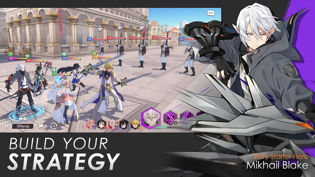 Lord of Heroes: anime games — Мод: Много ресурсов и усиленные герои — скриншот 4