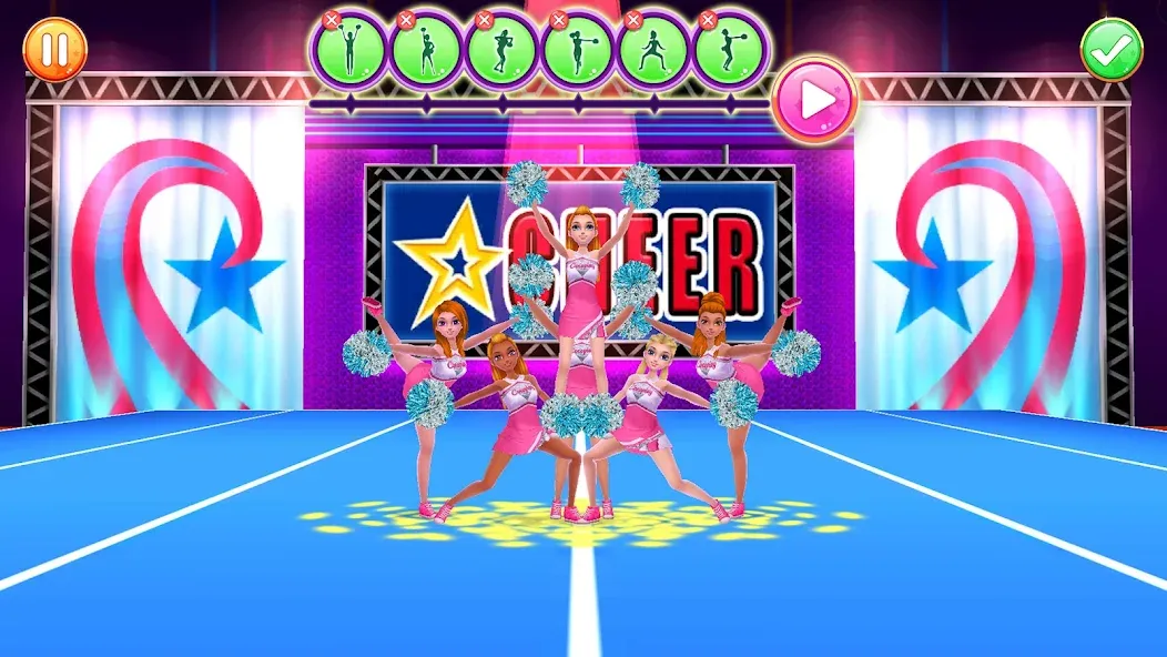 Взлом Cheerleader Champion Dance Now — Открыты все танцевальные костюмы — скриншот 2