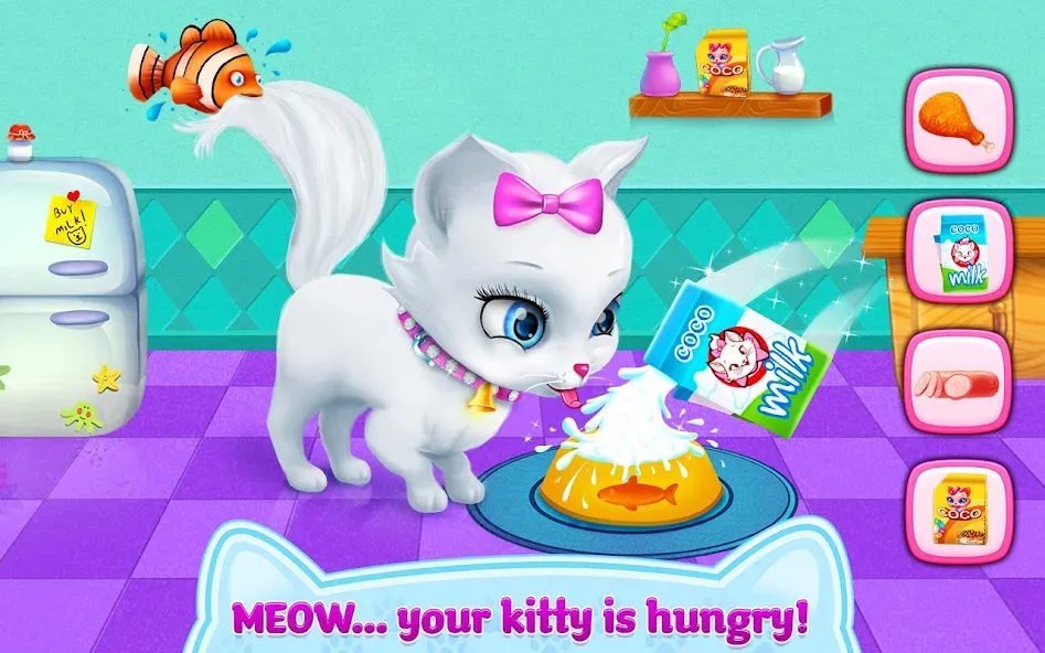 Скачать Kitty Love - My Fluffy Pet — Последняя версия (Безлимитные монеты и разблокированы все предметы) — скриншот 3 Скачать Kitty Love - My Fluffy Pet — Последняя версия (Безлимитные монеты и разблокированы все предметы) — скриншот 3