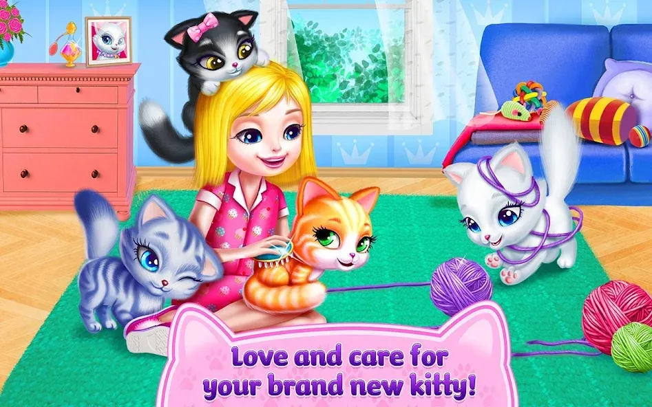 Скачать Kitty Love - My Fluffy Pet — Последняя версия (Безлимитные монеты и разблокированы все предметы) — скриншот 5 Скачать Kitty Love - My Fluffy Pet — Последняя версия (Безлимитные монеты и разблокированы все предметы) — скриншот 5