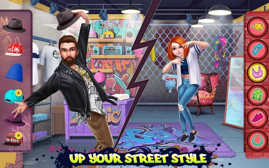 Скачать Hip Hop Battle - Girls vs Boys с модом — Безлимитные деньги и все наряды — скриншот 2 Скачать Hip Hop Battle - Girls vs Boys с модом — Безлимитные деньги и все наряды — скриншот 2