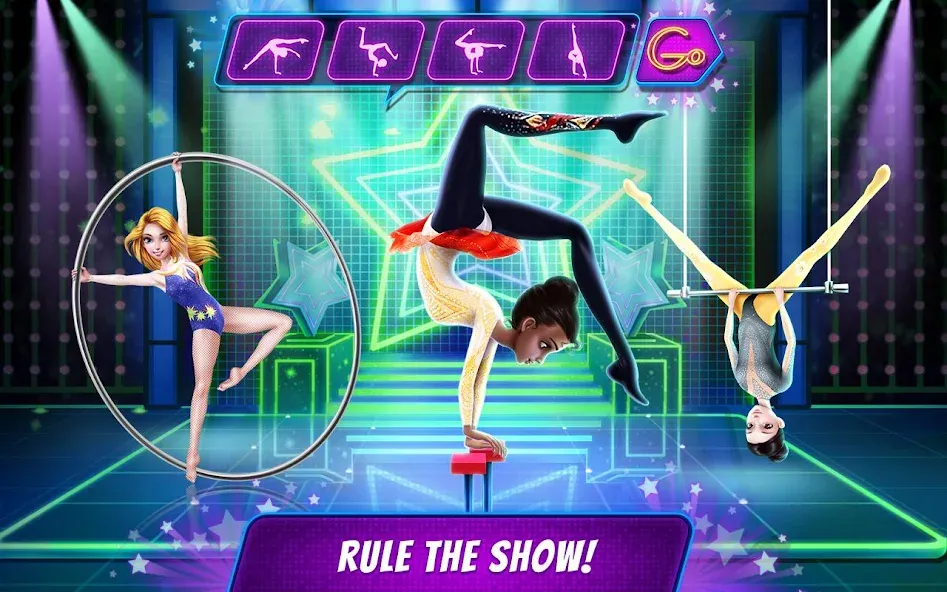 Скачать Acrobat Star Show - Girl Power на телефон — Безлимитные деньги и все костюмы — скриншот 1