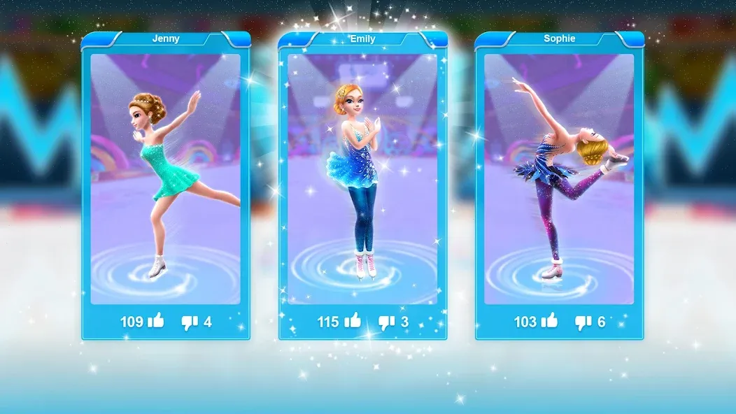 Ice Skating Ballerina Life на Андроид — Разблокированы все костюмы и уровни — скриншот 4