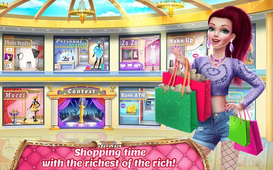 Rich Girl Mall - Shopping Game — Взломанная версия (Безлимитные деньги и все наряды) — скриншот 4