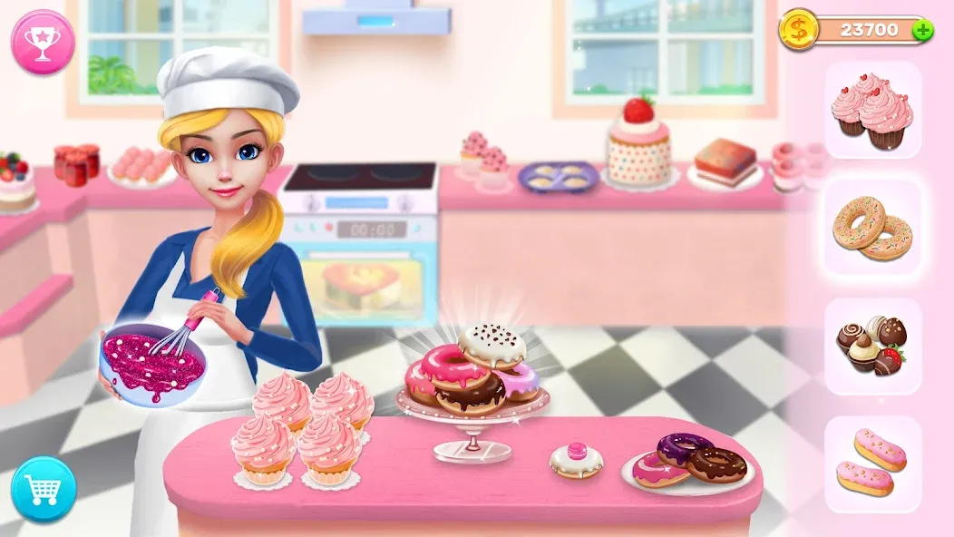 Скачать My Bakery Empire: Bake a Cake — Модификация Безлимитные деньги и ингредиенты — скриншот 1