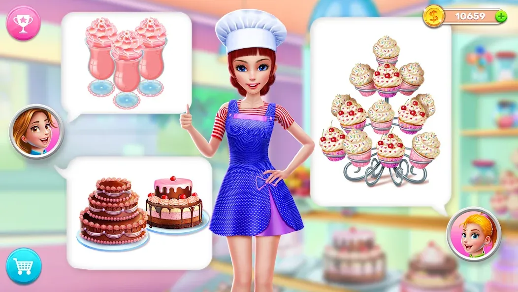 Скачать My Bakery Empire: Bake a Cake — Модификация Безлимитные деньги и ингредиенты — скриншот 4