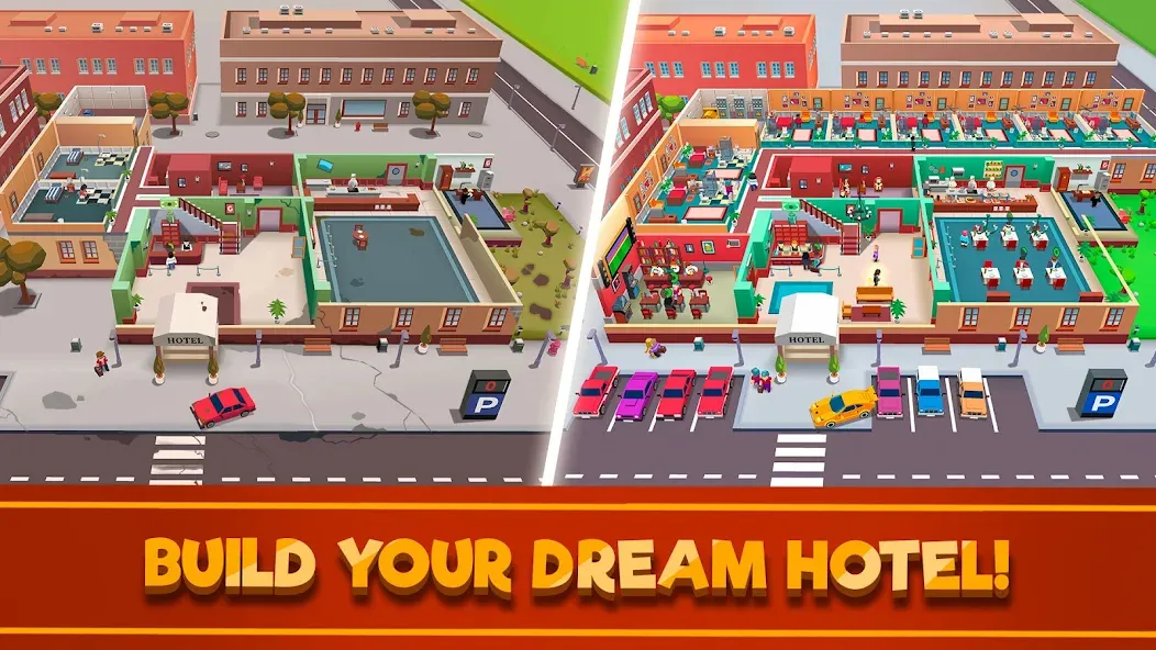 Скачать Hotel Empire Tycoon－Idle Game (Мод: Безлимитные деньги и премиум функции) на Андроид — скриншот 1