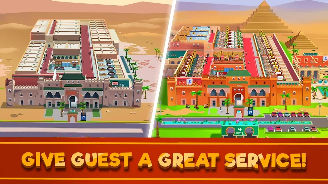 Скачать Hotel Empire Tycoon－Idle Game (Мод: Безлимитные деньги и премиум функции) на Андроид — скриншот 4