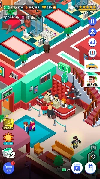 Скачать Hotel Empire Tycoon－Idle Game (Мод: Безлимитные деньги и премиум функции) на Андроид — скриншот 5
