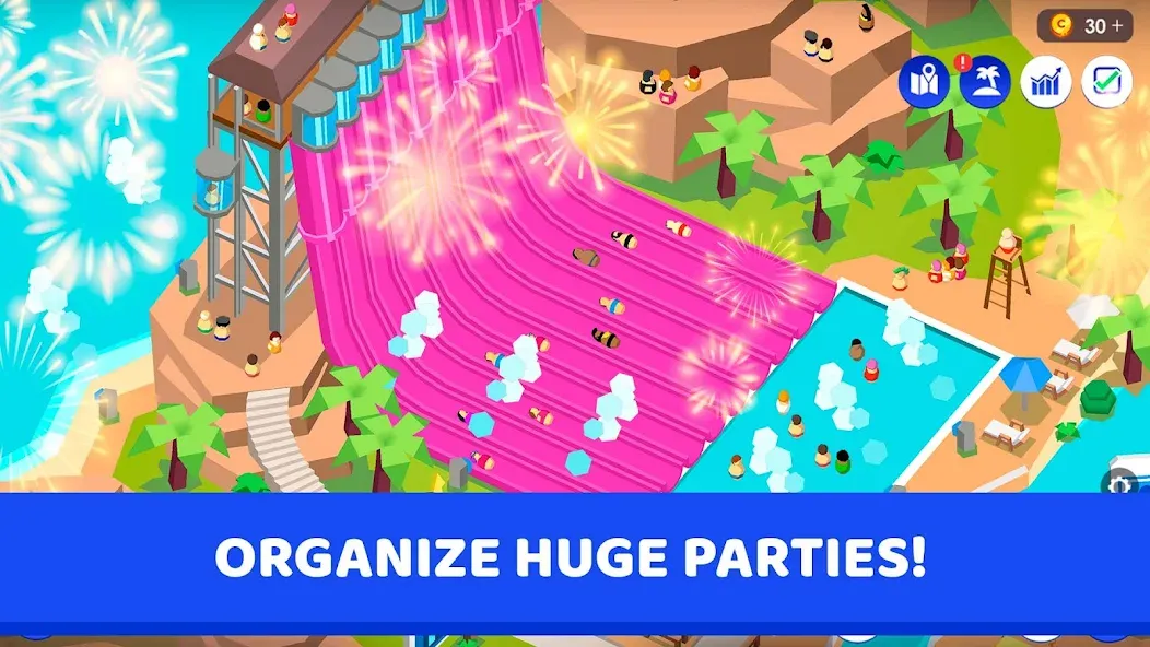 Скачать Idle Theme Park Tycoon на Андроид — Безлимитные деньги и все аттракционы — скриншот 2