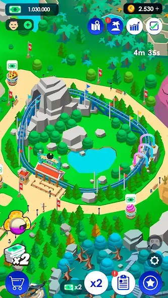 Скачать Idle Theme Park Tycoon на Андроид — Безлимитные деньги и все аттракционы — скриншот 4
