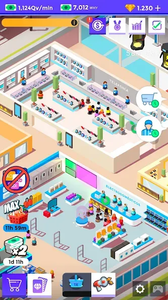 Idle Supermarket Tycoon－Shop — Безлимитные деньги и все улучшения — скриншот 5