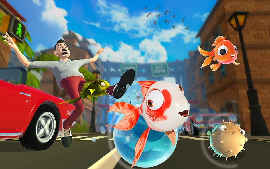 Скачать Piranha Escape Hungry Fish.io — Без рекламы и бесконечные монеты — скриншот 1