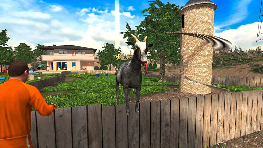 Скачать Goat Simulator на телефон — Безлимитное здоровье и все козы открыты — скриншот 1