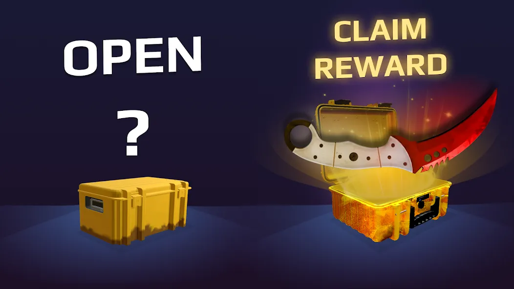 Взломанная Case Royale cs2 and csgo cases на Андроид — Неограниченные монеты и редкие кейсы — скриншот 1