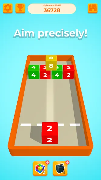 Chain Cube 2048: 3D merge game — Взломанная версия (Без рекламы и много денег) — скриншот 1