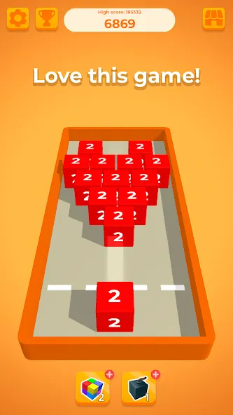 Chain Cube 2048: 3D merge game — Взломанная версия (Без рекламы и много денег) — скриншот 5