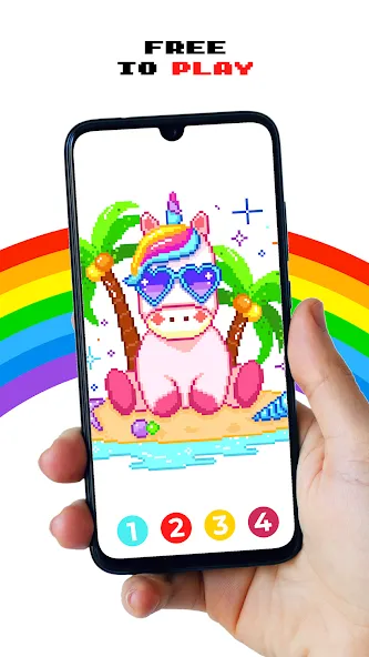 Pixel by Number™ - Pixel Art на Андроид — Мод Разблокированы все раскраски и уровни — скриншот 1